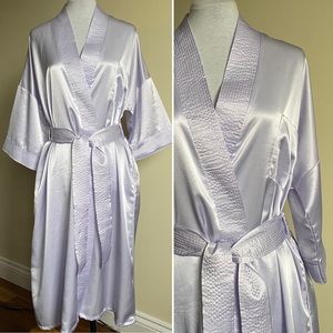 vintage lavender satin robe